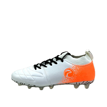 'کفش فوتبال پریما جورابی رنگ سفید نارنجی'